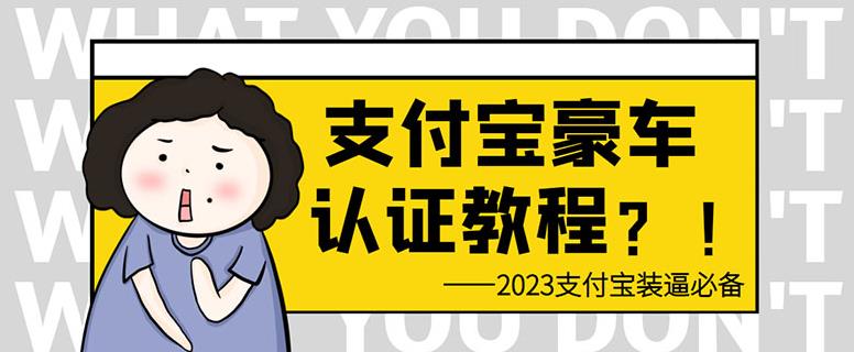 （4471期）支付宝豪车认证教程，倒卖教程轻松日入300+还有助于提升芝麻分【揭秘】 综合教程 第1张