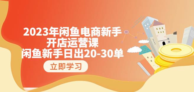 （4658期）2023年闲鱼电商新手开店运营课：闲鱼新手日出20-30单（18节-实战干货） 电商运营 第1张