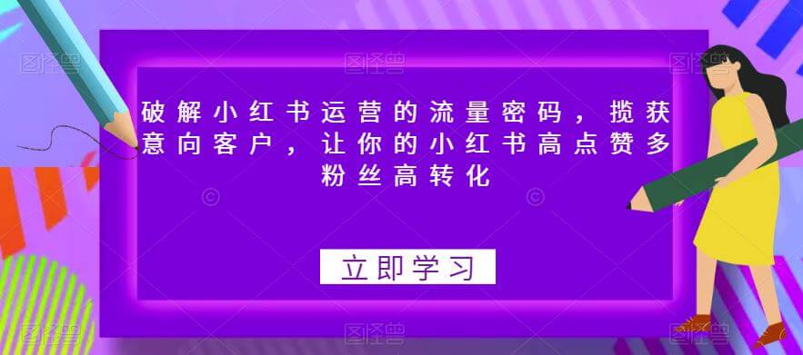 （4665期）破解小红书运营的流量密码，揽获意向客户，让你的小红书高点赞多粉丝高转化 新媒体 第1张