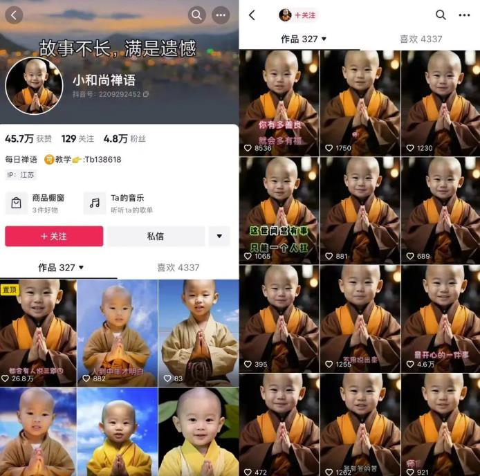 抖音AI小和尚、老者语录能赚钱吗？ 网赚项目 第3张