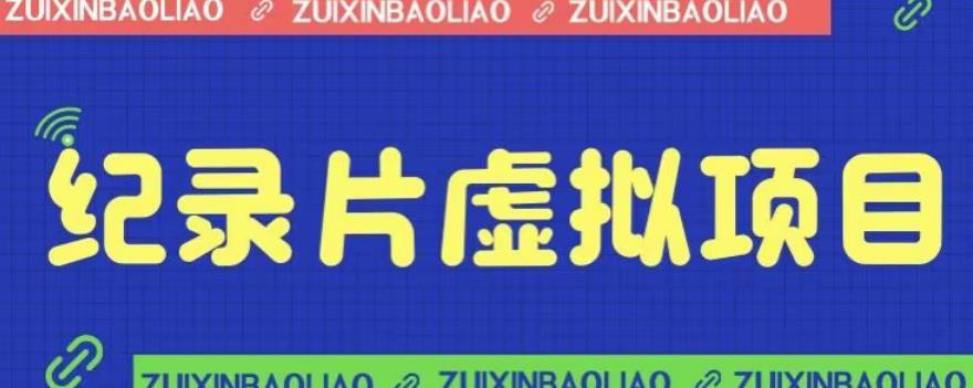 （4804期）价值1280的蓝海纪录片虚拟项目，保姆级教学，轻松日入600+【揭秘】 短视频运营 第1张