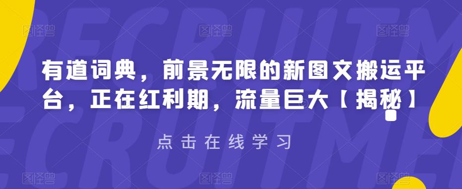 （4864期）有道词典，前景无限的新图文搬运平台，正在红利期，流量巨大【揭秘】 网赚项目 第1张