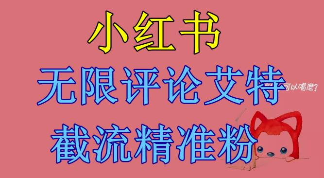 （4866期）小红书无限评论艾特截流精准粉（软件+教程） 爆粉引流软件 第1张