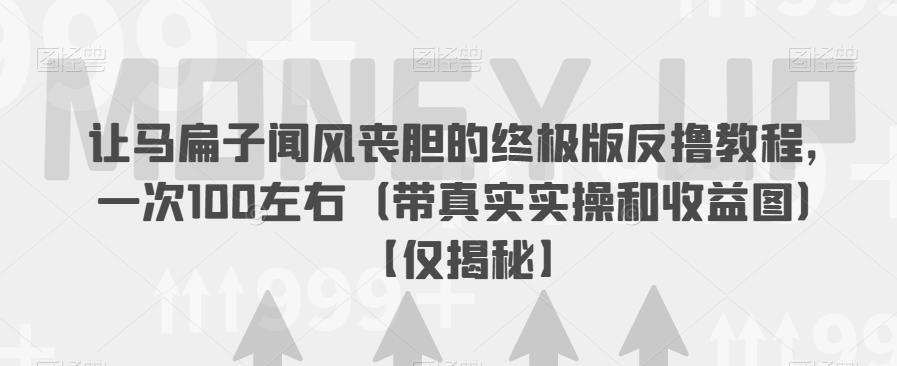 （4870期）让马扁子闻风丧胆的终极版反撸教程，一次100左右（带真实实操和收益图）【仅揭秘】 综合教程 第1张