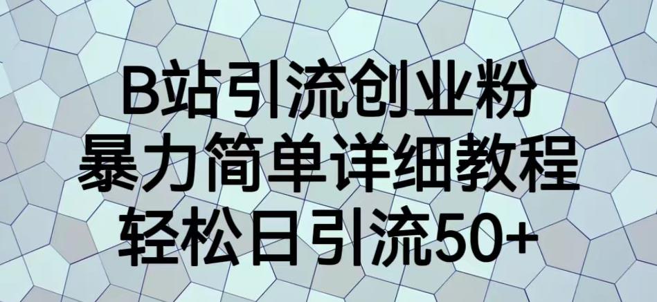 （4928期）B站引流创业粉，暴力简单详细教程，轻松日引流50+【揭秘】 爆粉引流软件 第1张