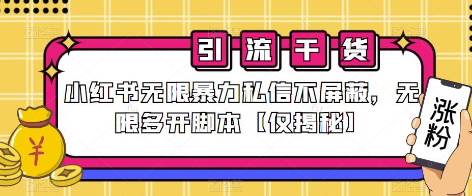 （4960期）小红书无限暴力私信不屏蔽，无限多开脚本【仅揭秘】 爆粉引流软件 第1张