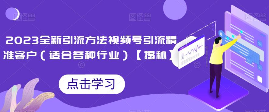 （5227期）2023全新引流方法，视频号引流精准客户（适合各种行业）【揭秘】 爆粉引流软件 第1张