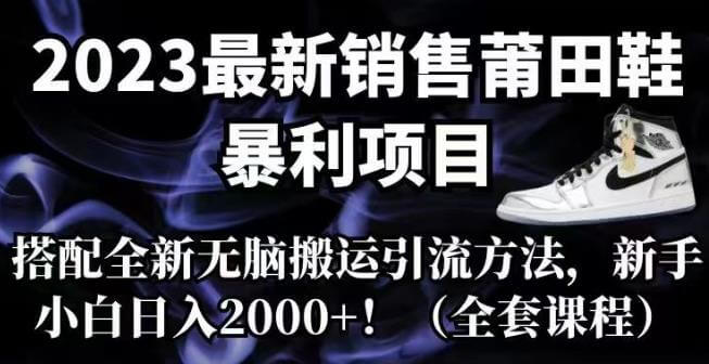 （5265期）2023最新销售莆田鞋暴利项目，搭配全新无脑搬运引流方法，新手小白日入2000+【揭秘】 网赚项目 第1张