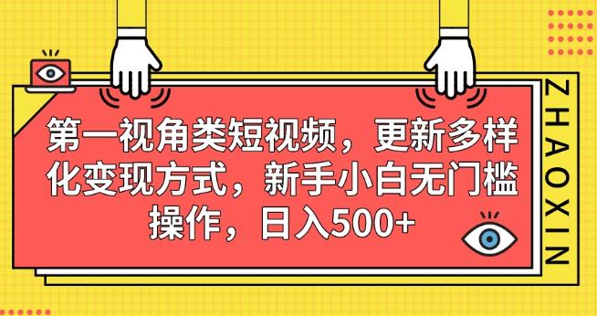 （5367期）第一视角类短视频，更新多样化变现方式，新手小白无门槛操作，日入500+【揭秘】 短视频运营 第1张
