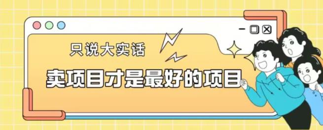 （5390期）卖项目才是最好的项目一单3000+【揭秘】 网赚项目 第1张
