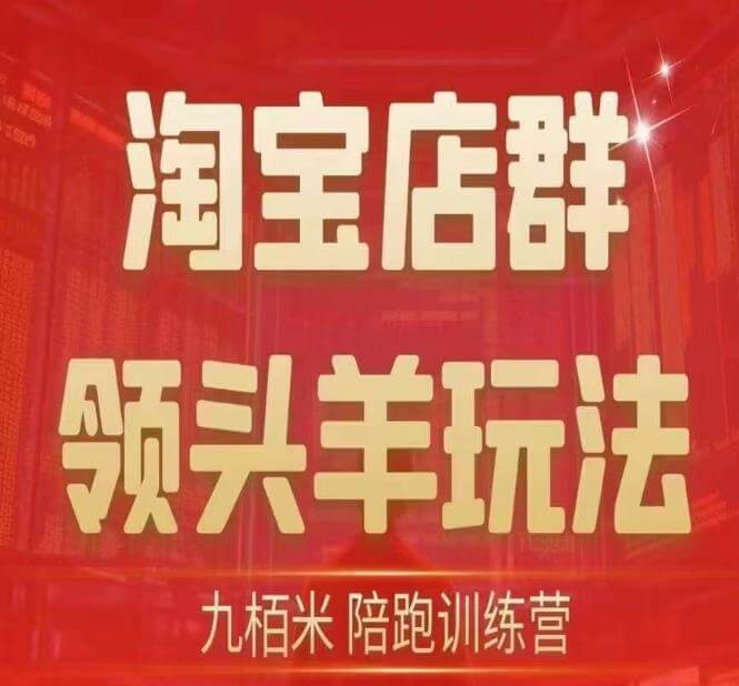 （5517期）九栢米-淘宝店群领头羊玩法，教你整个淘宝店群领头羊玩法以及精细化/终极蓝海/尾销等内容 电商运营 第1张