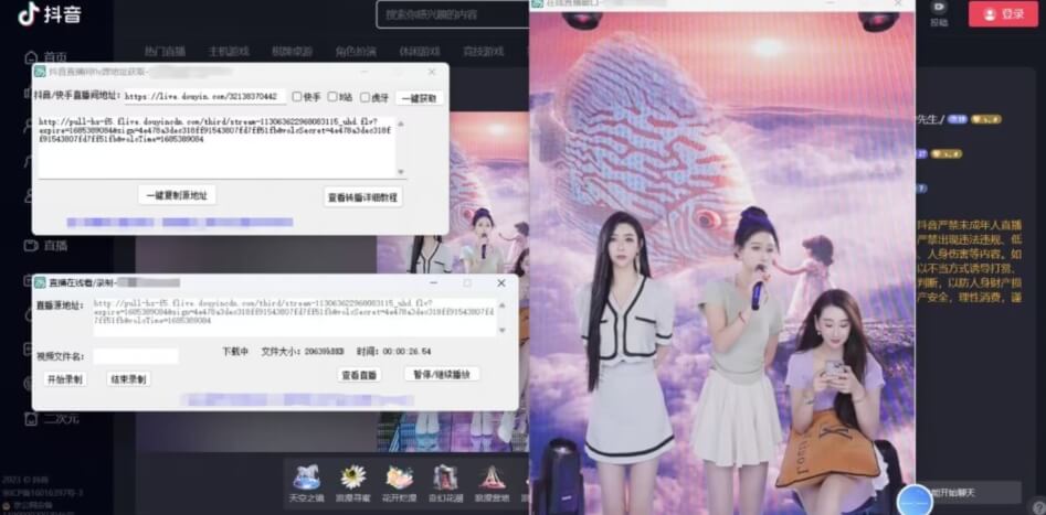 （5723期）最新电脑版抖音/快手/B站直播源获取+直播间实时录制+直播转播软件【全套软件+详细教程】 爆粉引流软件 第2张