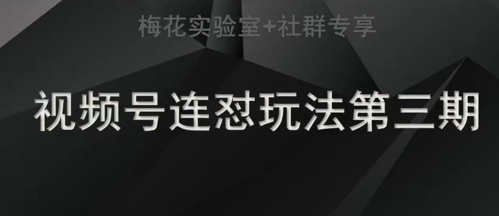 （5822期）梅花实验室社群连怼玩法第三期轻原创玩法+测素材方式