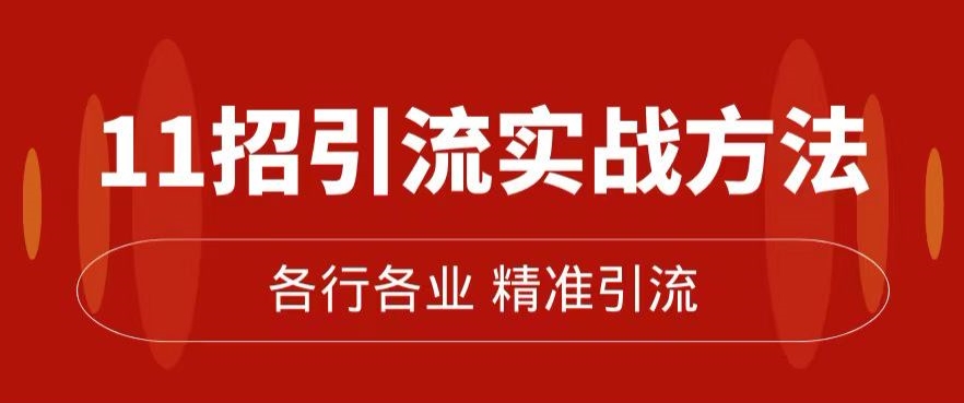 （5880期）精准引流术：11招引流实战方法，让你私域流量加到爆（11节课完整) 爆粉引流软件 第1张