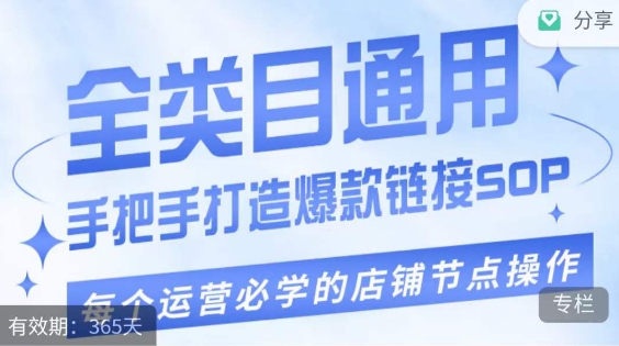 （6004期）单品爆款打造实操运营，单品爆款从“0”-“1”手把手演练运营步骤 电商运营 第1张
