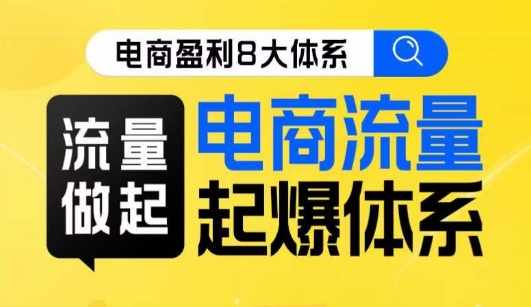 （6069期）8大体系流量篇·流量做起，电商流量起爆体系线上课 电商运营 第1张