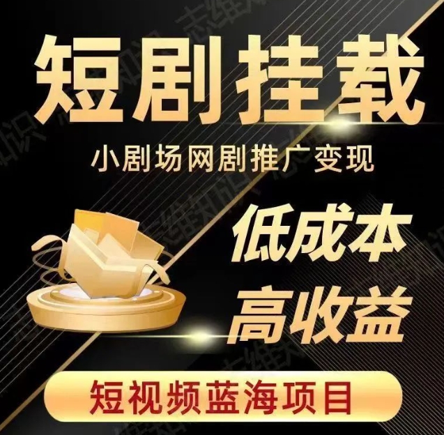 （6363期）2023短视频蓝海项目，抖音快手短剧推广变现教程，低成本高收益 短视频运营 第1张