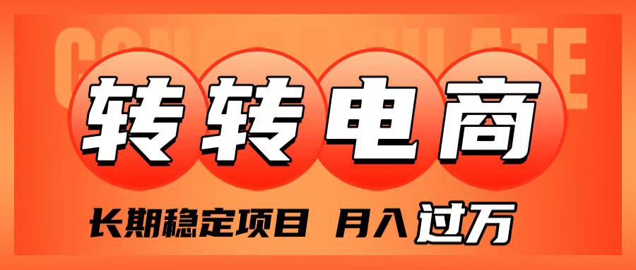 （6491期）外面收费1980的转转电商，长期稳定项目，月入过万 网赚项目 第1张