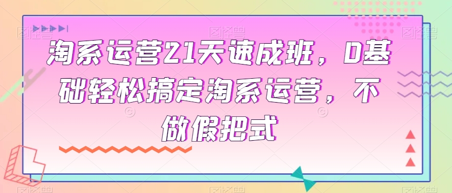 （6498期）白凤电商·淘系运营21天速成班，0基础轻松搞定淘系运营，不做假把式 电商运营 第1张