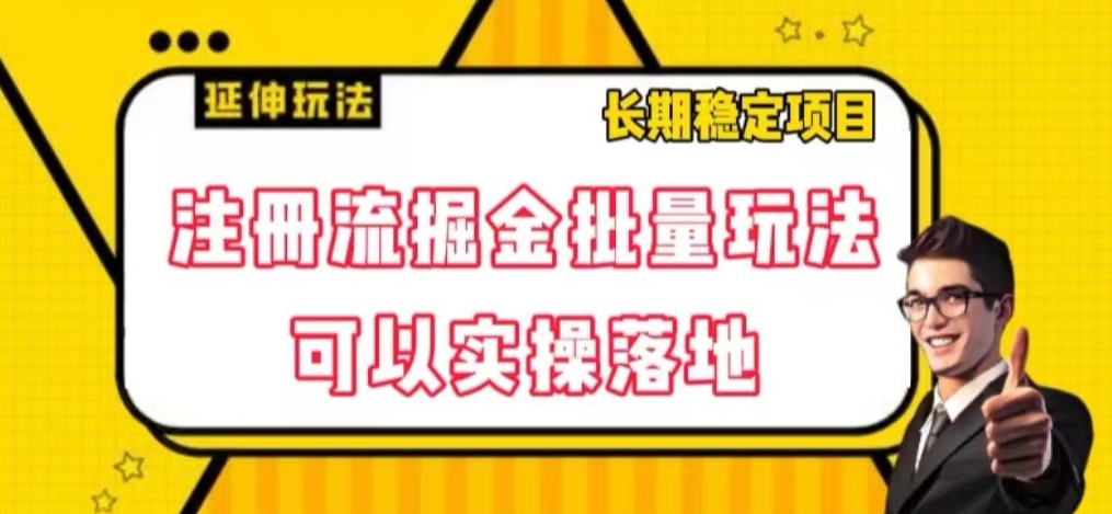 （6525期）注册流掘金批量玩法，梦幻试玩搬砖，可以实操落地【揭秘】 网赚项目 第1张