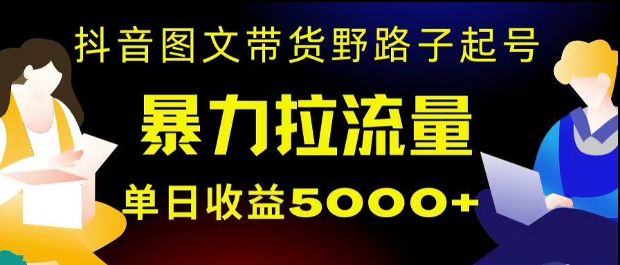 （6920期）抖音图文带货暴力起号，单日收益5000+，野路子玩法，简单易上手，一部手机即可 网赚项目 第1张