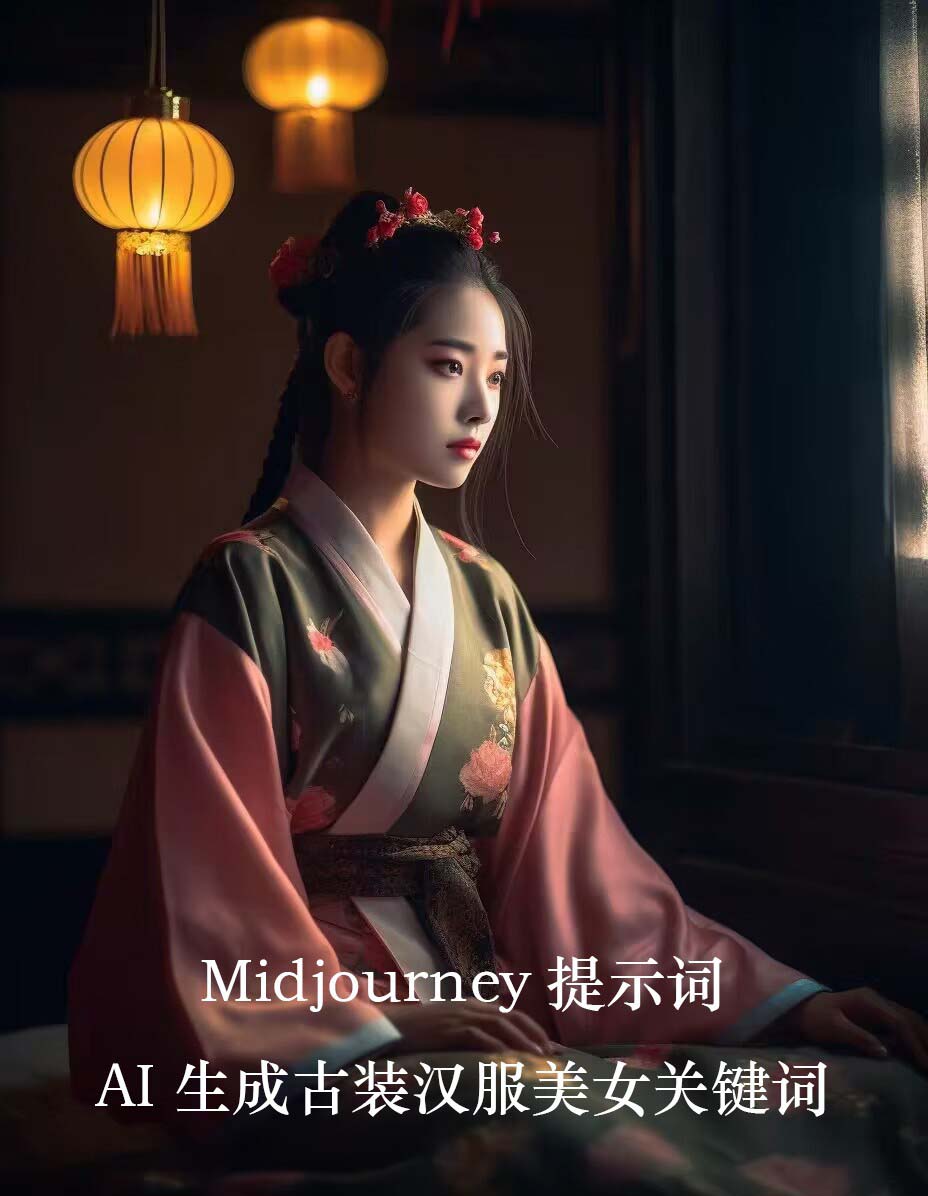 （7344期）Midjourney关键词-中国风古装汉服美女人像+辞典AIGC中英双语图文辞典提示关键词Prompt大全