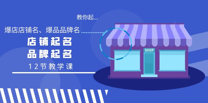 （7547期）教你起“爆店店铺名、爆品品牌名”，店铺起名，品牌起名