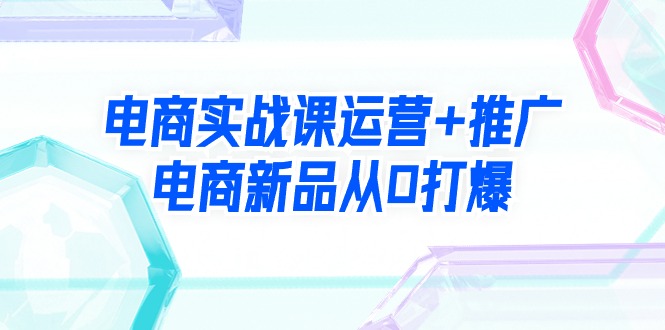 （7733期）99节电商实战课运营+推广，电商新品从0打爆