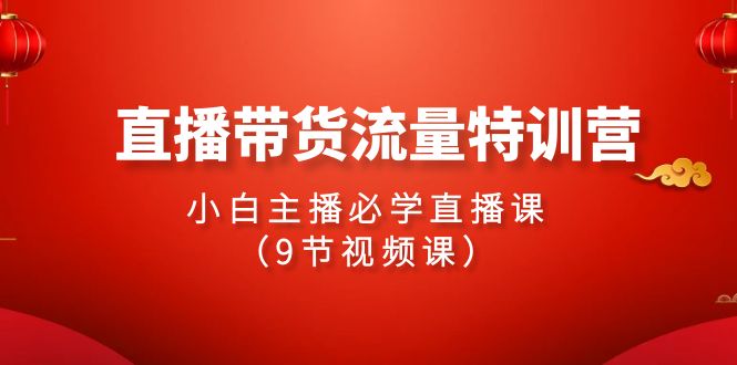 （7959期）2024直播带货流量特训营，小白主播必学直播课