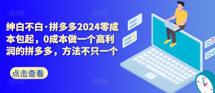 （8000期）拼多多2024零成本包起，0成本做一个高利润的拼多多，方法不只一个