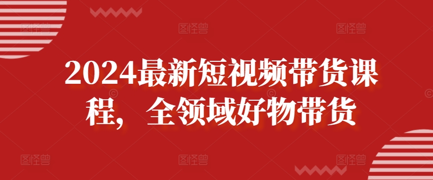 （8139期）2024最新短视频带货课程，全领域好物带货 短视频运营 第1张