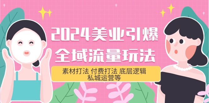（8168期）2024美业-引爆全域流量玩法，素材打法 付费打法 底层逻辑 私城运营等