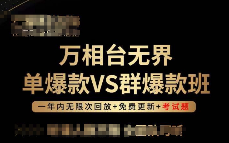 （8311期）万相台无界单爆款VS群爆款班，选择大于努力，让团队事半功倍