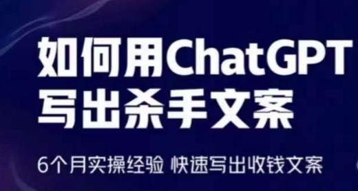 （8383期）如何用ChatGPT写出杀手文案，6个月实操经验，快速写出收钱文案