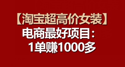 （8595期）【淘宝超高价女装】电商最好项目：每一单都是高利润