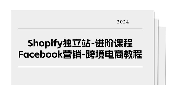 （8918期）Shopify独立站进阶课程-Facebook营销跨境电商教程 电商运营 第1张