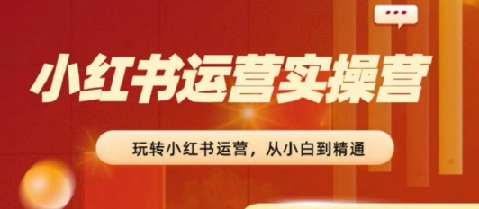 （9000期）小红书运营实操营，​玩转小红书运营，​从入门到精通