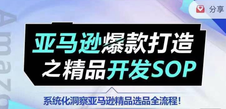 （9011期）亚马逊爆款打造之精品开发SOP，系统化洞察亚马逊精品选品全流程