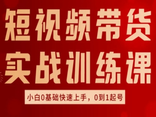 （9116期）短视频带货实战训练课，好物分享实操，小白0基础快速上手 短视频运营 第1张