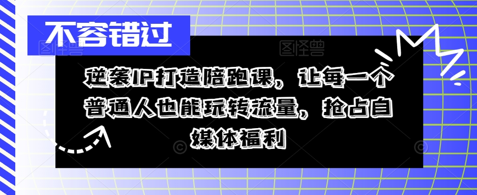 （10005期）米来商学院-黄小米·逆袭IP打造陪跑课，普通人也能玩转流量