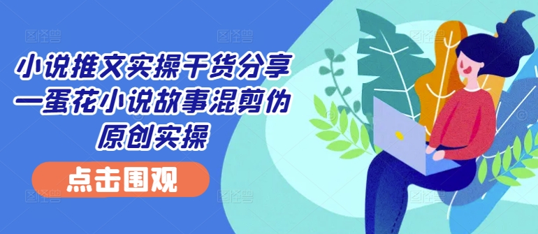 （10209期）蛋花小说故事混剪伪原创实操，小说推文实操干货