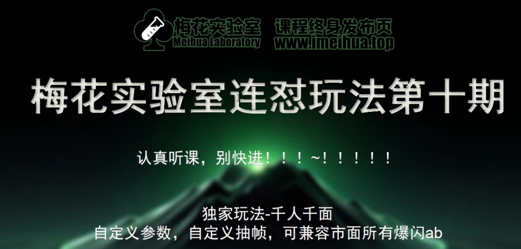 （10369期）梅花实验室社群专享课视频号连怼玩法第十期课程+第二部分-FF助手全新高自由万能爆闪AB处理