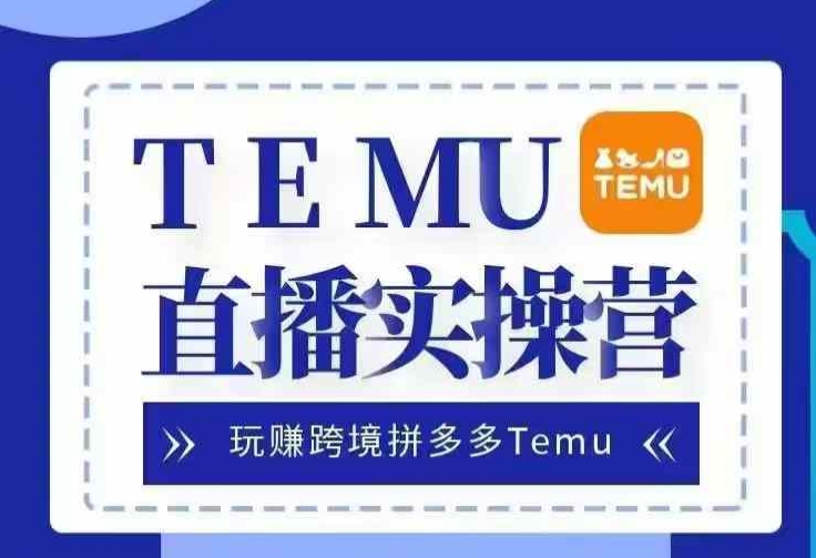 （10407期）Temu直播实战营，玩赚跨境拼多多Temu，国内电商卷就出海赚美金 电商运营 第1张