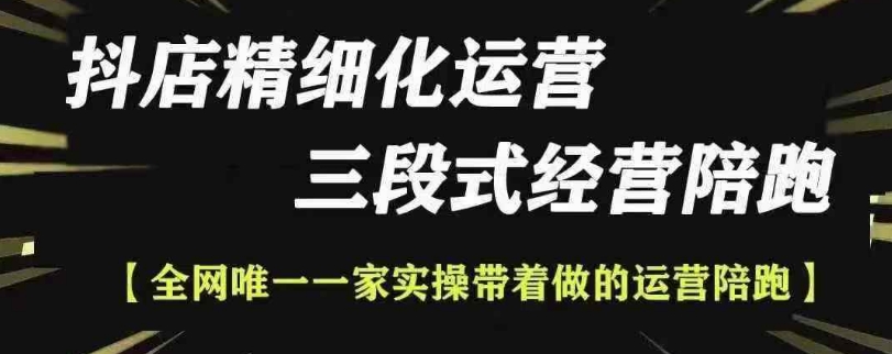（10550期）抖店精细化运营，非常详细的精细化运营抖店玩法