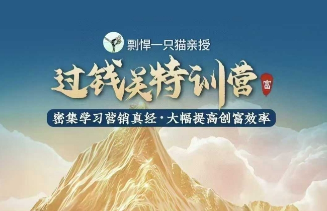 （10672期）剽悍一只猫-过钱关特训营，学习营销真经 大幅度提高创富效率