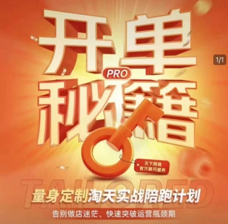 （10744期）淘宝开单秘籍PRO，量身定制淘天实战陪跑计划，告别做店迷茫、快速突破运营瓶颈期