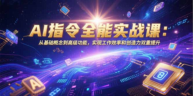 （10822期）AI指令全能实战课：从基础概念到高级功能，实现工作效率和创造力双重提升