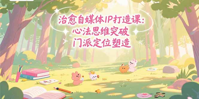 （10826期）治愈自媒体IP打造课：心法思维突破，门派定位塑造，商业闭环搭建