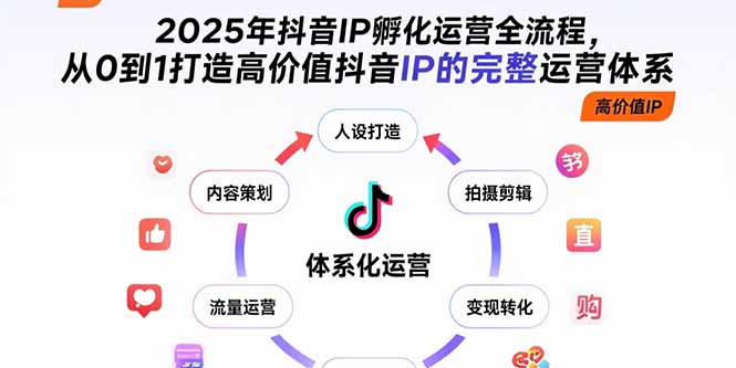 （10901期）2025年抖音IP孵化运营全流程，从0到1打造高价值抖音IP的完整运营体系