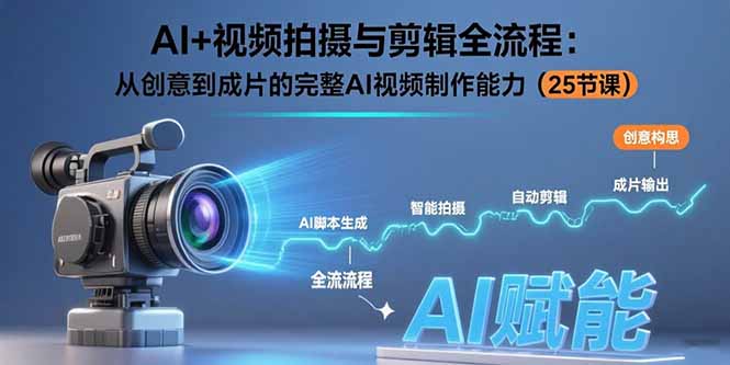 （10903期）AI+视频拍摄与剪辑全流程：从创意到成片的完整AI视频制作能力（25节课）